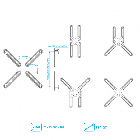 Комплект адаптеров для крепления мониторов ARM MEDIA LCD-M2 