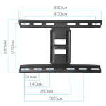 Настенный кронштейн для LED/LCD телевизоров VLK TRENTO-200 BLACK 