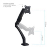 Настольный кронштейн для мониторов KROMAX OFFICE-8 BLACK 