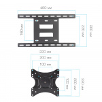 Настенный кронштейн для LED/LCD телевизоров VLK TRENTO-8 BLACK 