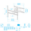 Настенный кронштейн для LED/LCD телевизоров ARM MEDIA COBRA-51 BLACK 