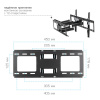 Настенный кронштейн для LED/LCD телевизоров KROMAX OPTIMA-409 BLACK 