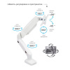 Настольный кронштейн для мониторов ARM MEDIA LCD-T21w WHITE 