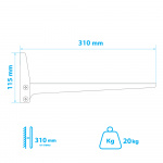 Настенный кронштейн для СВЧ KROMAX MICRO-4W NEW WHITE