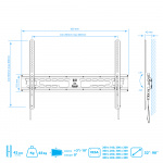 Настенный кронштейн для LED/LCD телевизоров KROMAX FLAT-2 BLACK 