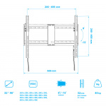 Настенный кронштейн для LED/LCD телевизоров VLK TRENTO-39 BLACK 
