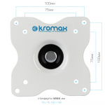 Настенный кронштейн для LED/LCD телевизоров KROMAX DIX-15w WHITE 