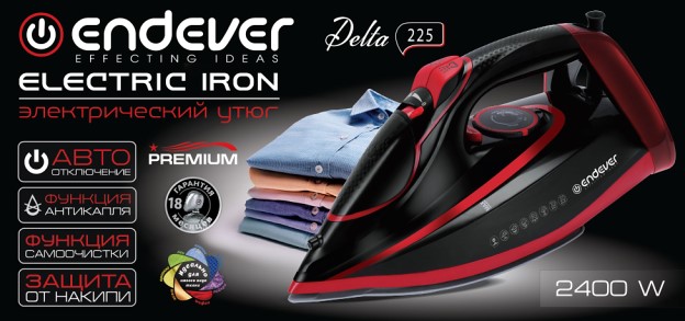Новинка! Электрический утюг ENDEVER DELTA-225