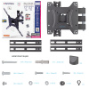 Настенный кронштейн для LED/LCD телевизоров KROMAX DIX-24 BLACK 