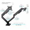Настольный кронштейн для мониторов KROMAX OFFICE-17 BLACK 
