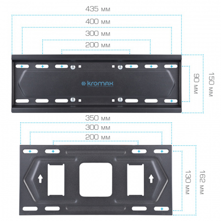 Настенный кронштейн для LED/LCD телевизоров KROMAX PIXIS-L-2 BLACK 