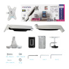 Настольный кронштейн для мониторов KROMAX OFFICE-21 SILVER 