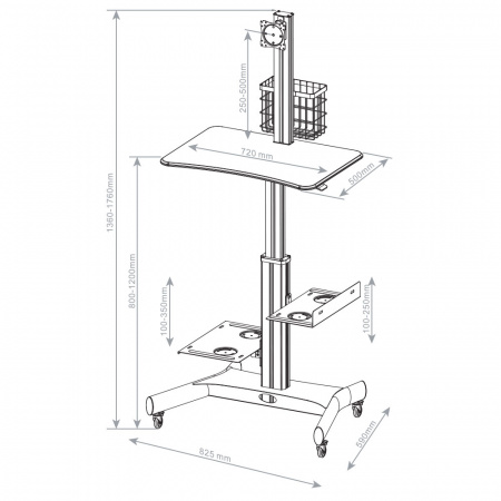 Мобильное рабочее место ARM MEDIA MT-STAND-1