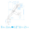 Настольный кронштейн для мониторов ARM MEDIA LCD-T21w WHITE 