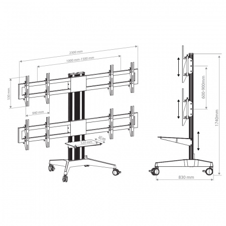 Мобильная стойка ARM MEDIA PT-STAND-16