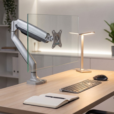 Настольный кронштейн для мониторов KROMAX OFFICE-21 SILVER 