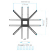 Настенный кронштейн для LED/LCD телевизоров KROMAX CORBEL-12 GREY TITAN 