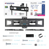 Настенный кронштейн для LED/LCD телевизоров KROMAX CORBEL-11 GREY TITAN 