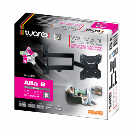 Настенный кронштейн для LED/LCD телевизоров TUAREX ALTA-8 BLACK 