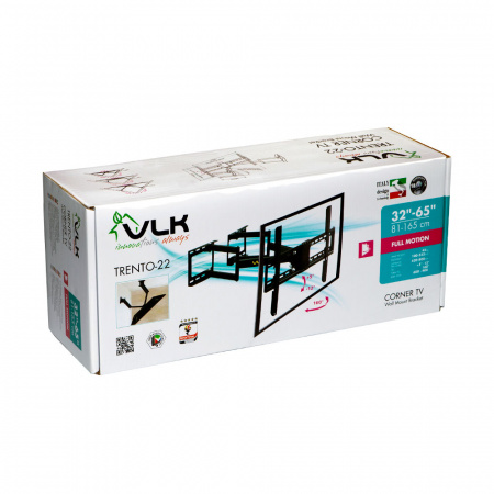 Угловой настенный кронштейн для LED/LCD телевизоров VLK TRENTO-22 BLACK 
