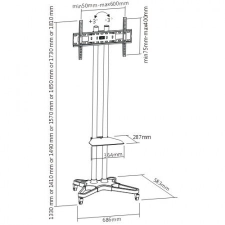 Мобильная стойка ARM MEDIA PT-STAND-1