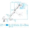 Настольный кронштейн для мониторов ARM MEDIA LCD-T35 SILVER 