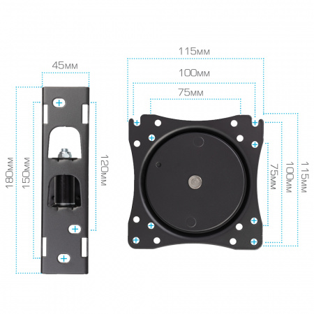 Настенный кронштейн для LED/LCD телевизоров VLK TRENTO-104 BLACK 