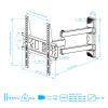 Настенный кронштейн для LED/LCD телевизоров KROMAX PIXIS-XS BLACK 
